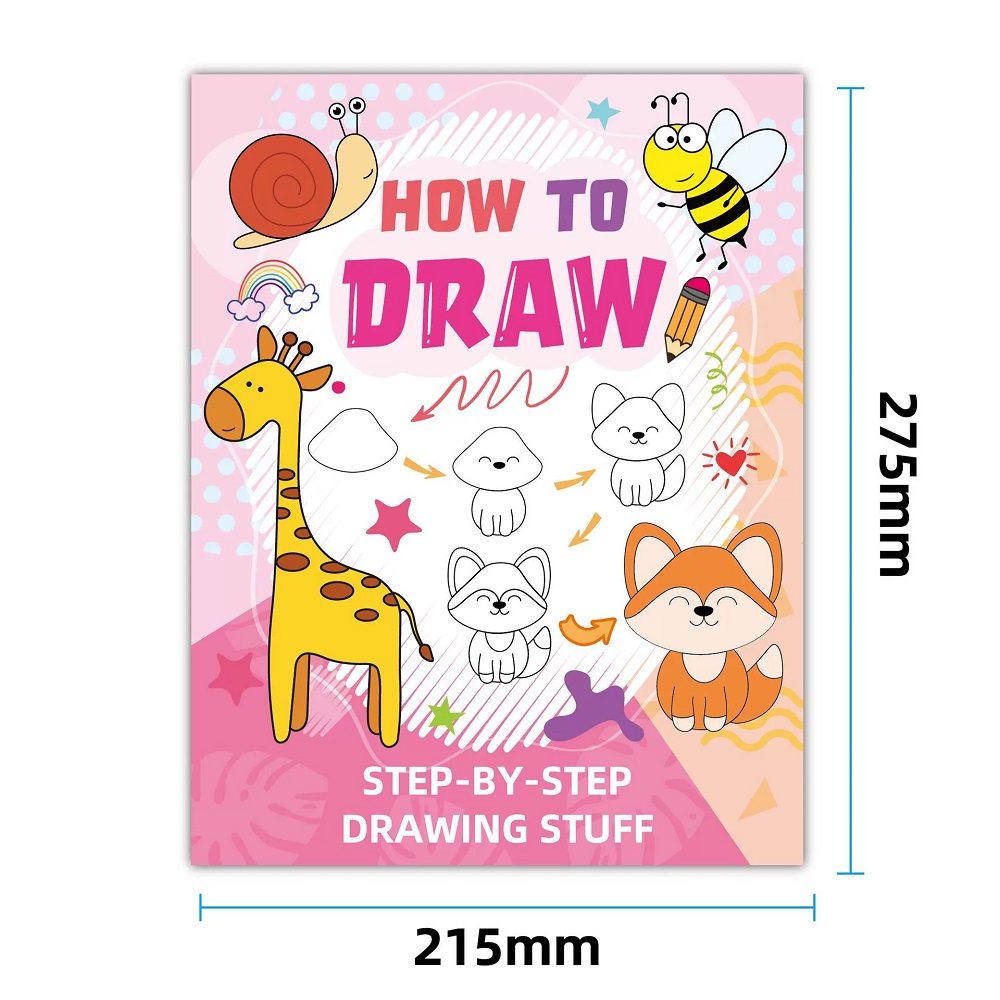 Educational Cartoon For Kids - 動物の漫画スケッチブックの描き方 子供向け 楽しい落書き＆塗り絵 早期学習 教育的な描画ブック 学生向け