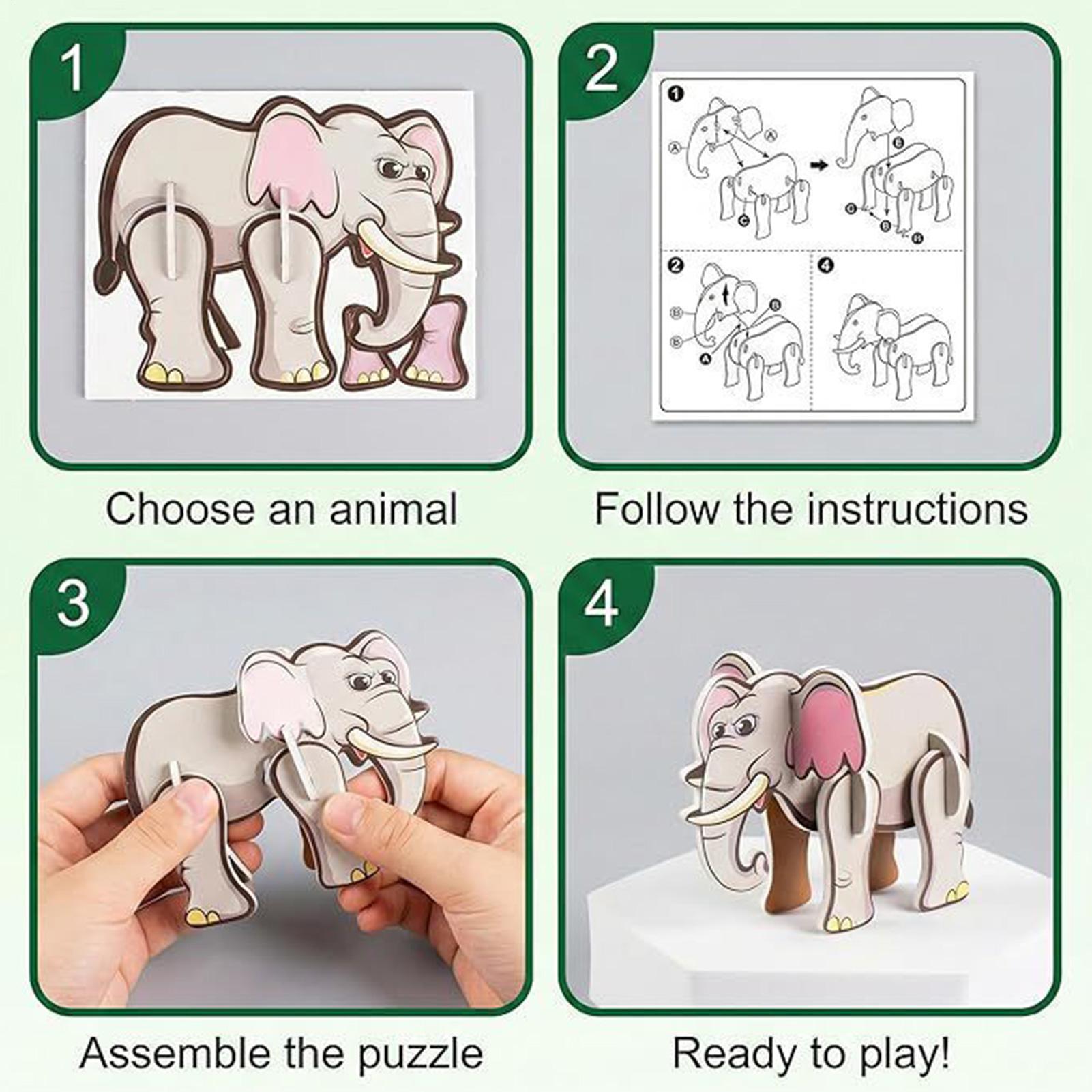 Educational Cartoon For Kids - 子供向け 3D 漫画パズル 7 パターン 3D