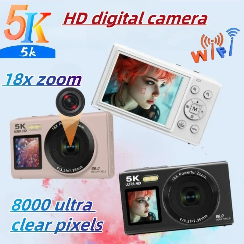 Kids Education News - 5K HD デジタルカメラ WiFi 80MP 18X