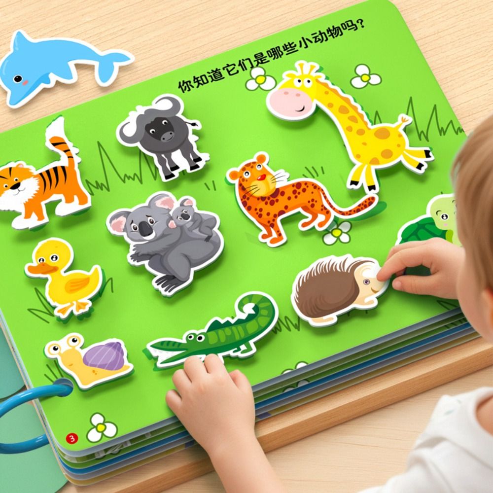 Educational Cartoon For Kids - 耐久性のある 10 ページベビーティアブック漫画ノイズプルーフハンドティアブック静かな本子供の早期学習教育玩具