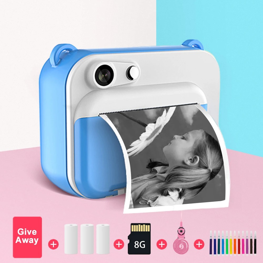 Kids Education News - プリント付き子供用カメラ キッズインスタントプリントカメラ デジタルフォトカメラ 女の子用子供用カメラビデオ 男の子の誕生日プレゼント