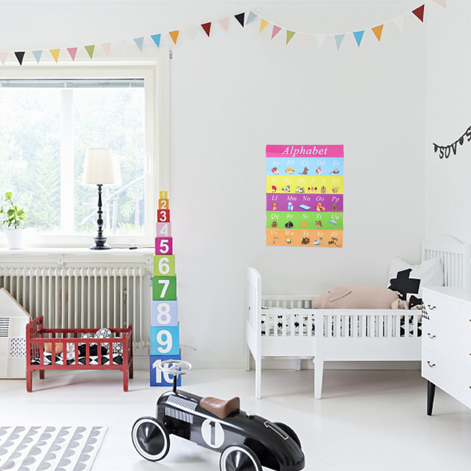 早期教育ポスター 30x40cm 自己粘着式アルファベットチ - Kids Educational Posters のレビューと価格