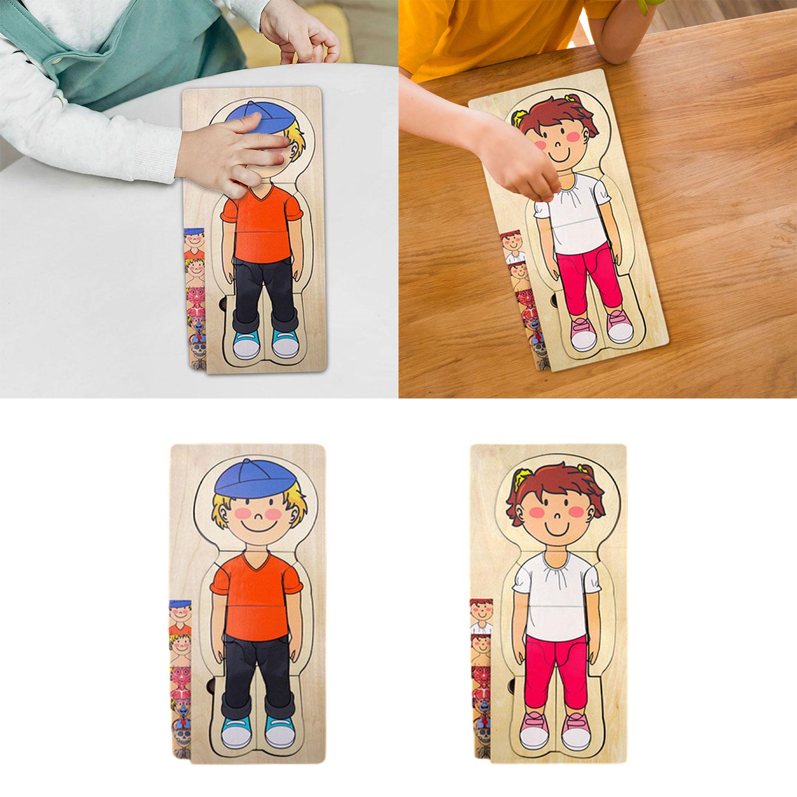木製人体パズルおもちゃ 早期教育玩具 子供向け人体パーツパズ - Human Body Puzzle のレビューと価格