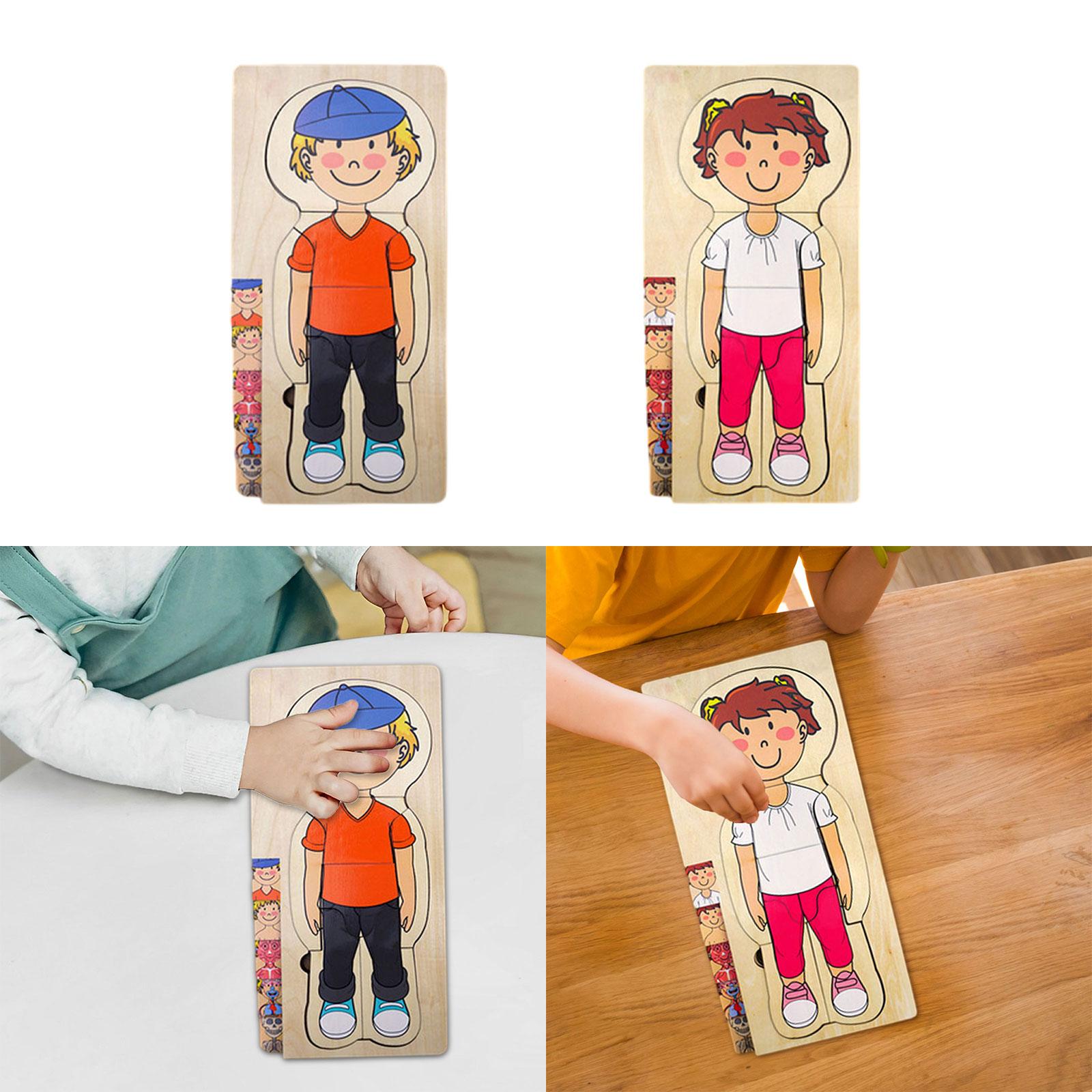 木製人体パズルおもちゃ 早期教育玩具 子供向け人体パーツパズ - Human Body Puzzle のレビューと価格
