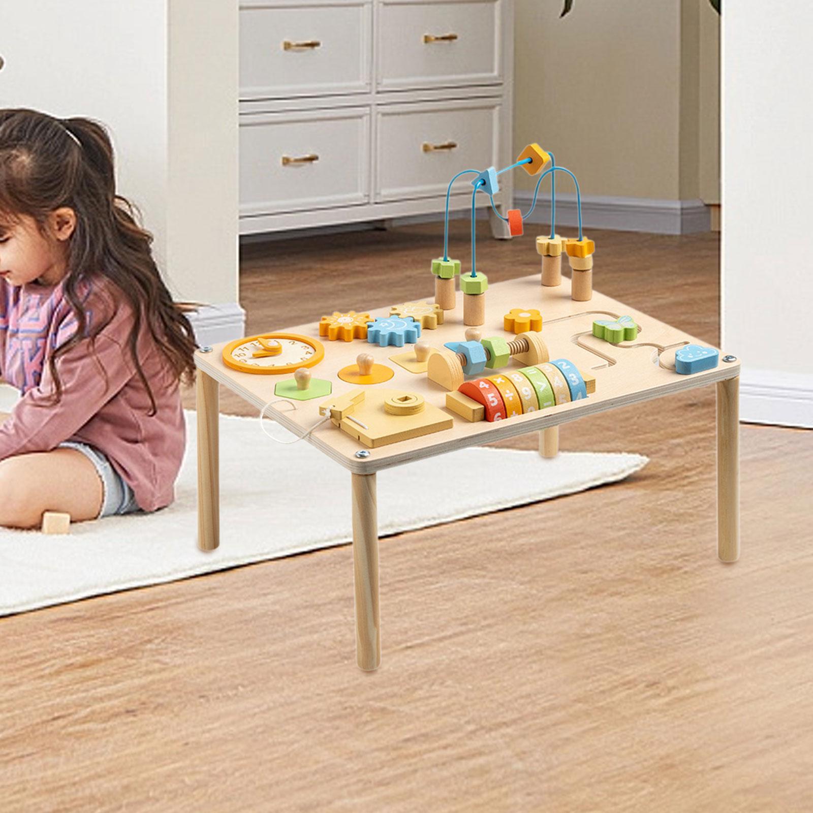 アクティビティテーブル認識教育用ギアブロックデスクプレイテー - Kids Education Activities のレビューと価格