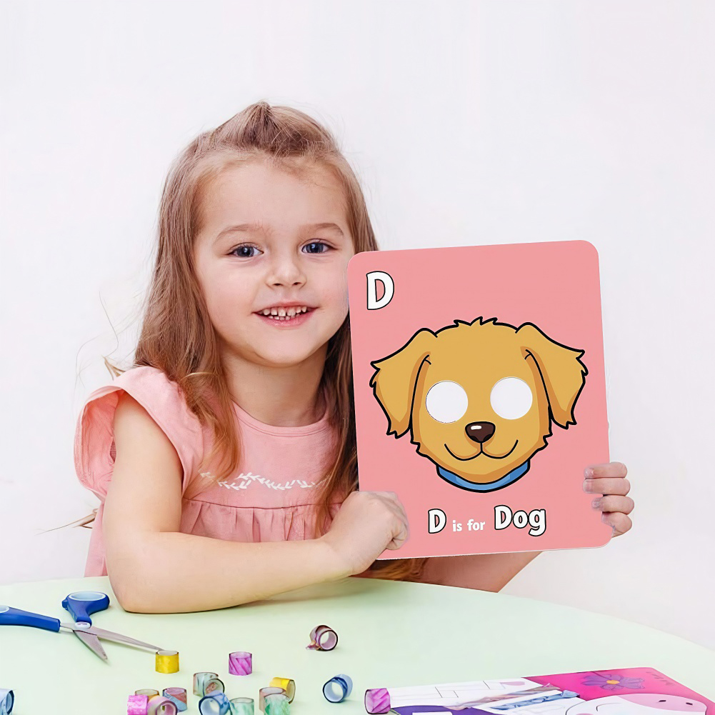 26枚のアルファベットフラッシュカード（動物マスク付き）子供 - Kids Education Activities のレビューと価格