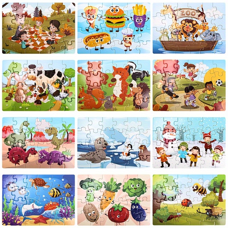 子供向け教育パズル12セット、子供向け初級学習教育パズルおも - Human Body Puzzle のレビューと価格