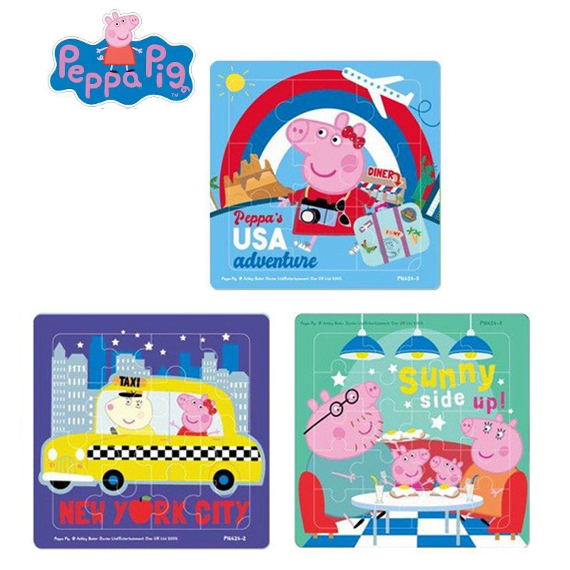 ペッパピッグフィギュアミニジグソーパズル知育玩具漫画教育パズ - Educational Cartoon For Kids のレビューと価格