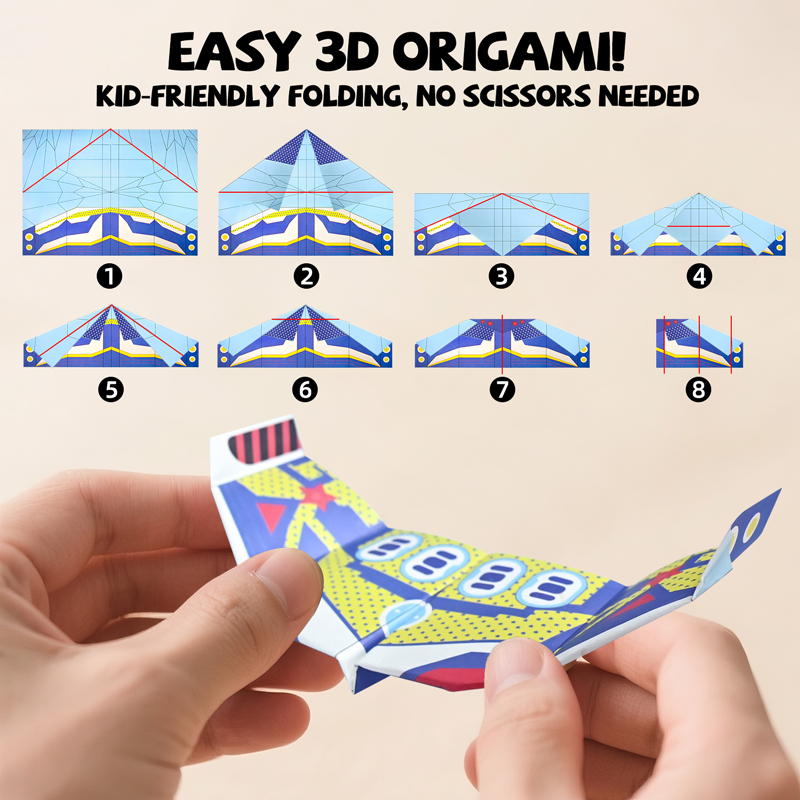 36枚入り子供用紙飛行機折り紙キット STEM教育DIYクラ - Kids Education Activities のレビューと価格