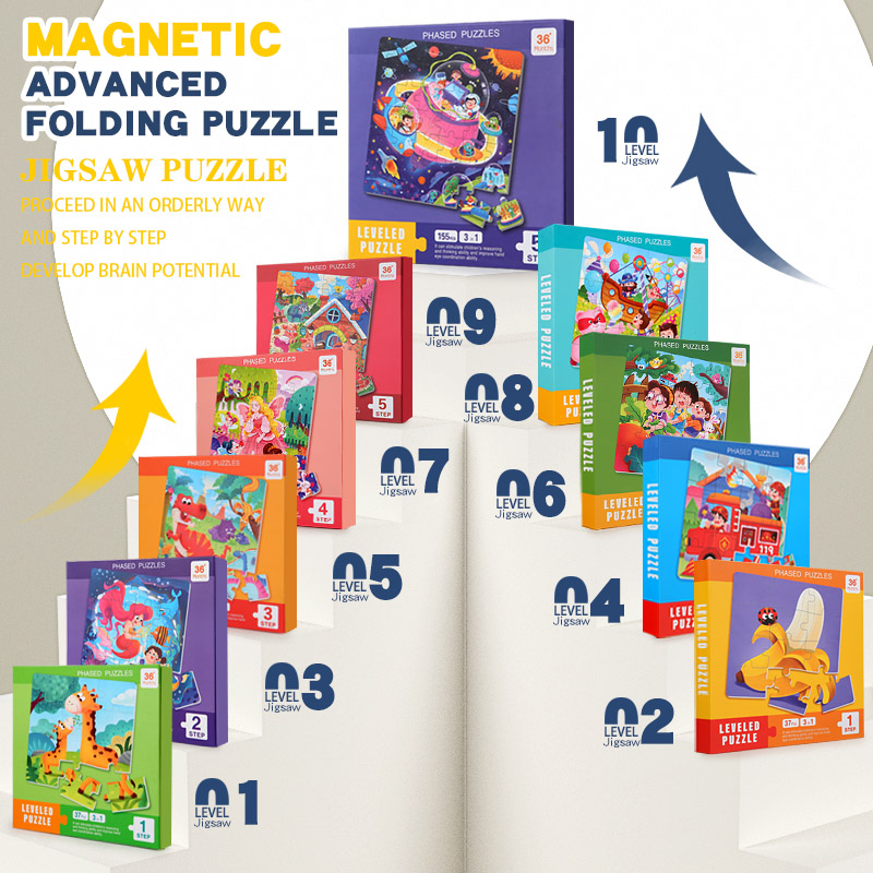 子供用磁気木製パズル漫画柄ビジーブックジグソーパズルゲーム子 - Kids Educational Box のレビューと価格