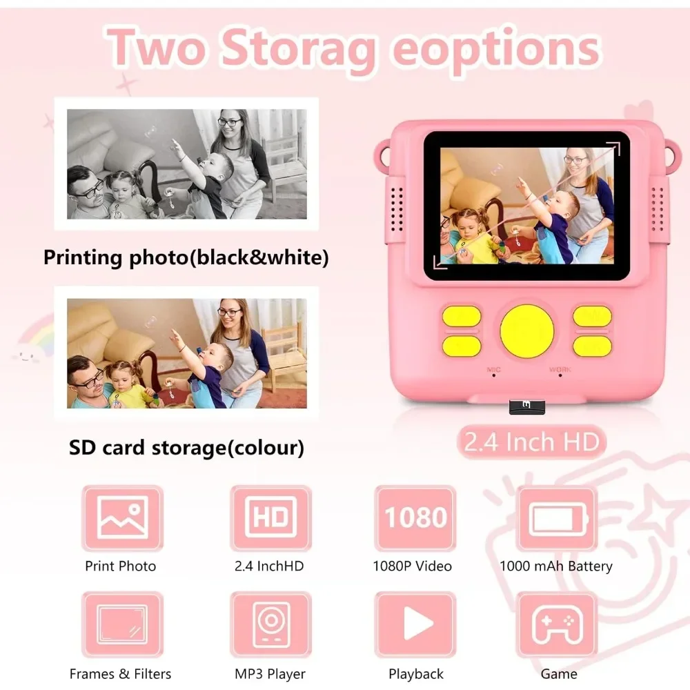 子供と幼児のためのインスタントプリントカメラ,マルチイメージ - Kids Education News のレビューと価格