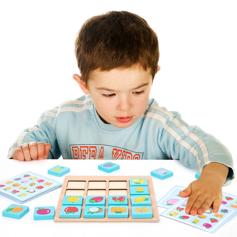子供用木製学習玩具モンテッソーリパズルボードゲームインスタン - Kids Early Education Photos のレビューと価格