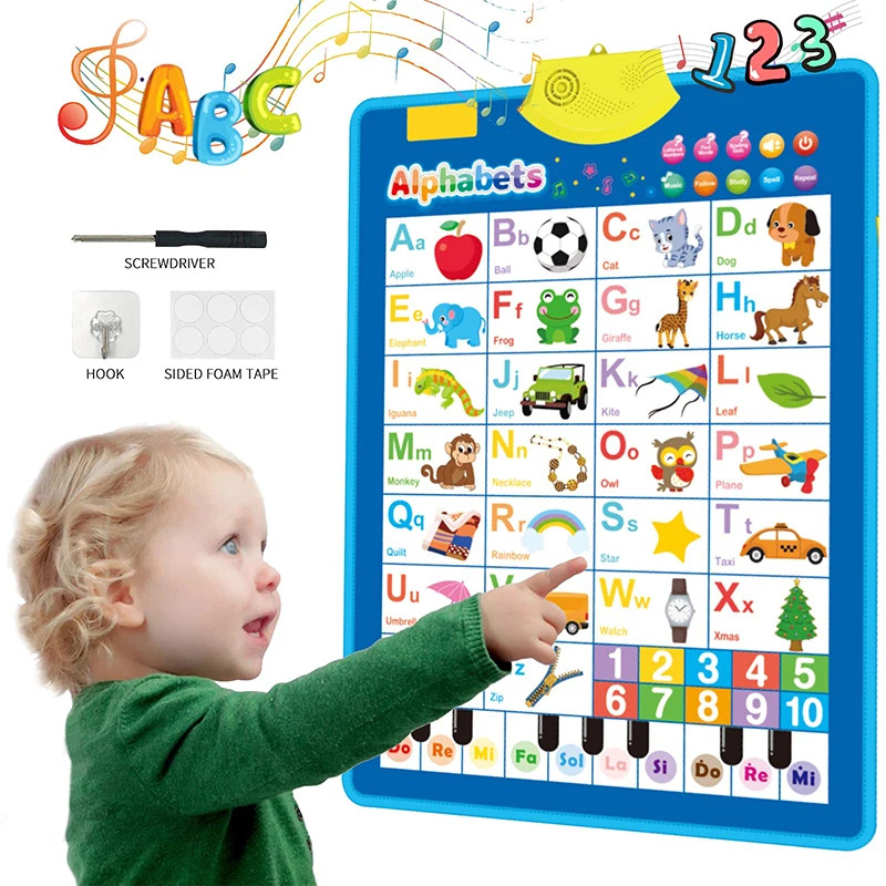 電子英語アルファベット壁チャートトーキングABC文字123音 - Kids Educational Posters のレビューと価格