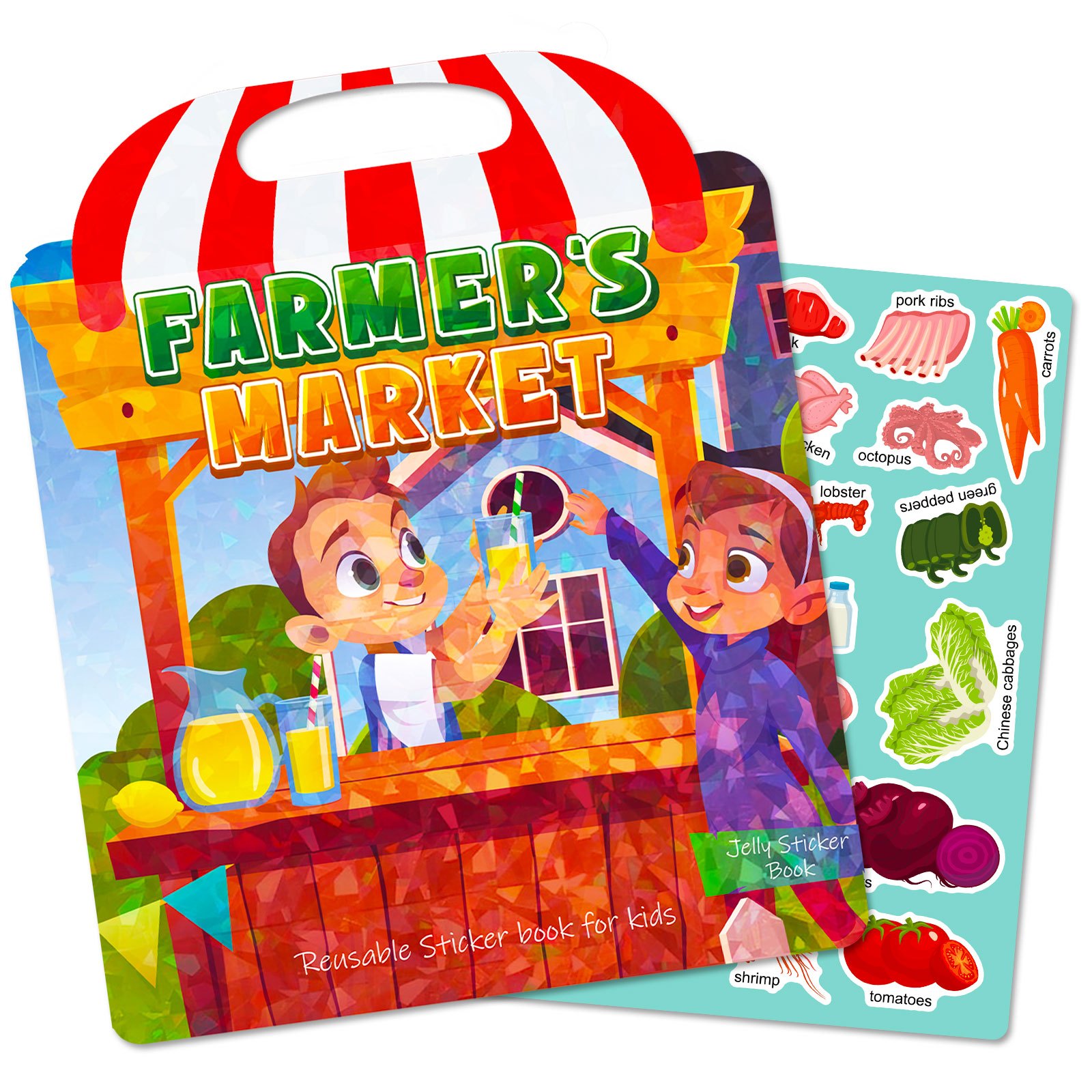 ファーマーズマーケットのテーマ ゼリーステッカー 子供用おも - Kids Education News のレビューと価格